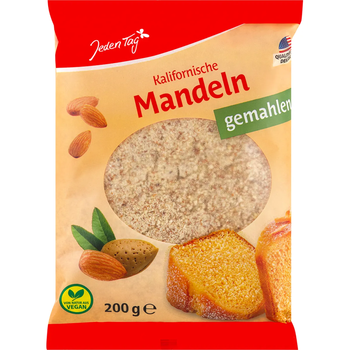 Jeden Tag Kalifornische Mandeln blanchiert und gestiftet 100 g