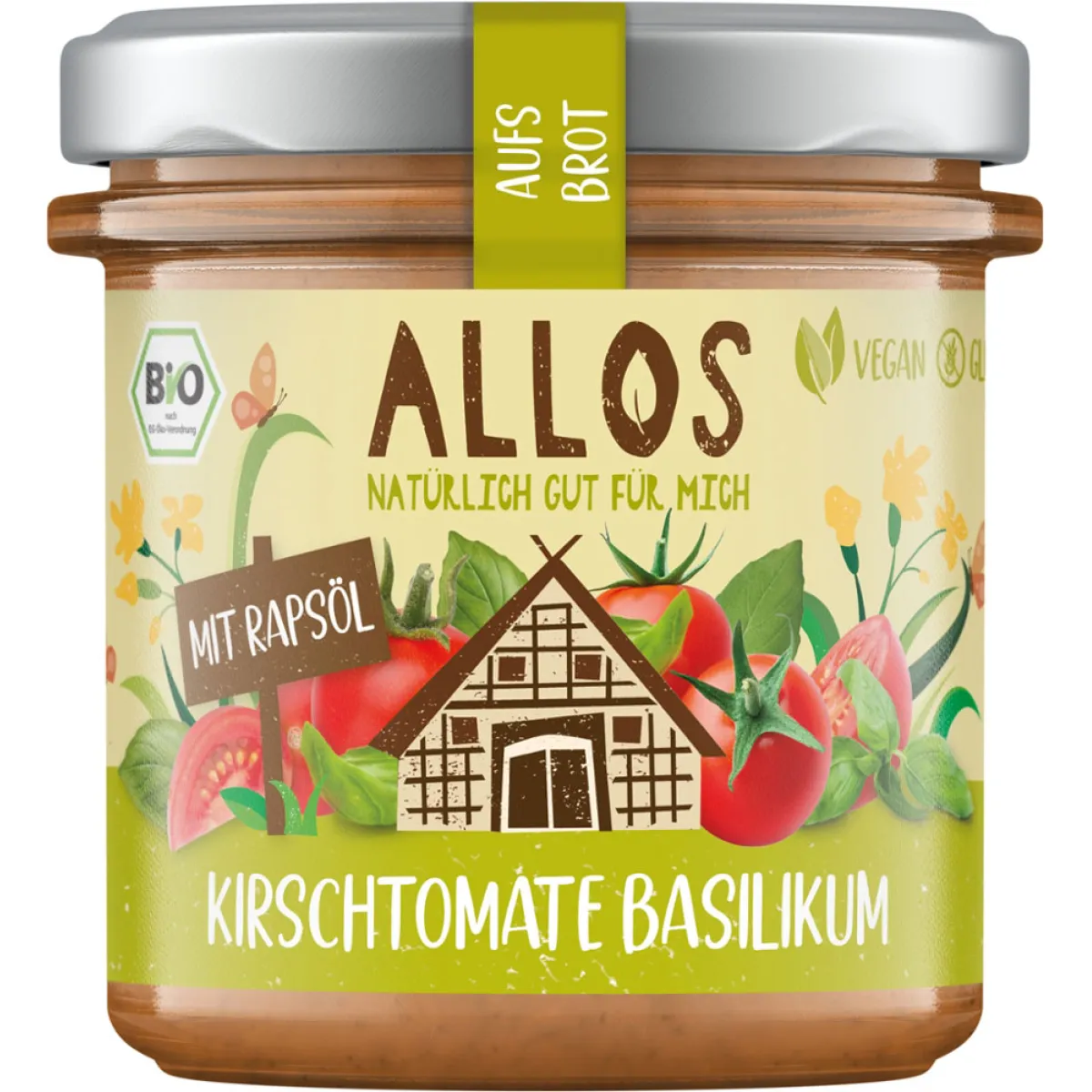 Allos Aufs Brot Kirschtomate Basilikum 140 g