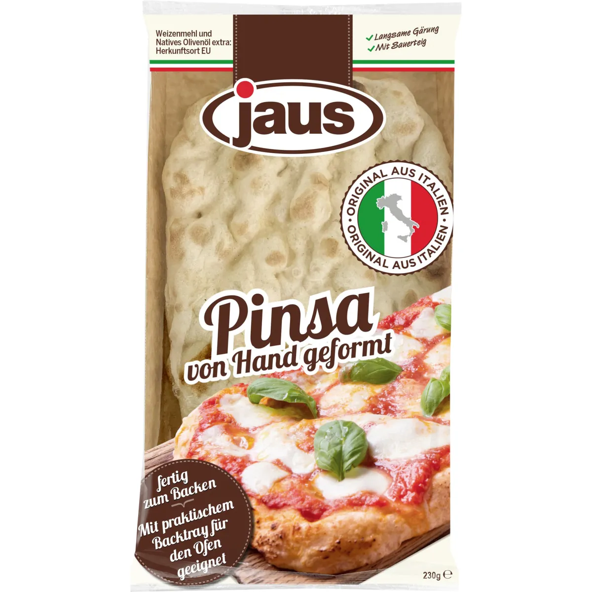 Jaus Pinsa von Hand geformt 230 g