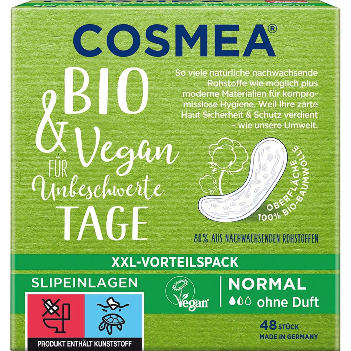 Cosmea Slipeinlagen Bio Comfort Normal ohne Duft 48 Stück