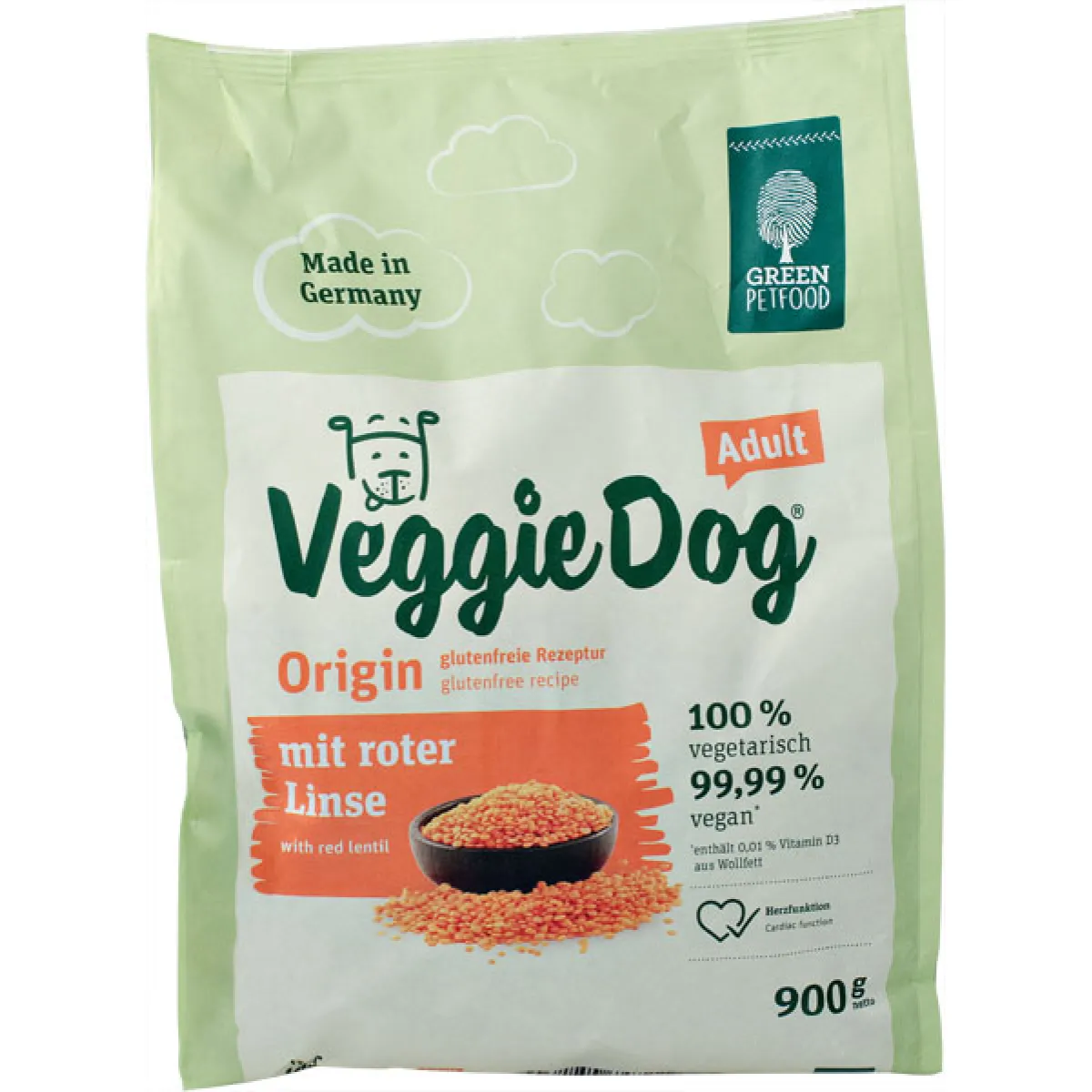 Veggie Dog Origin Hundefutter (zu 99,9% vegan) 900 g