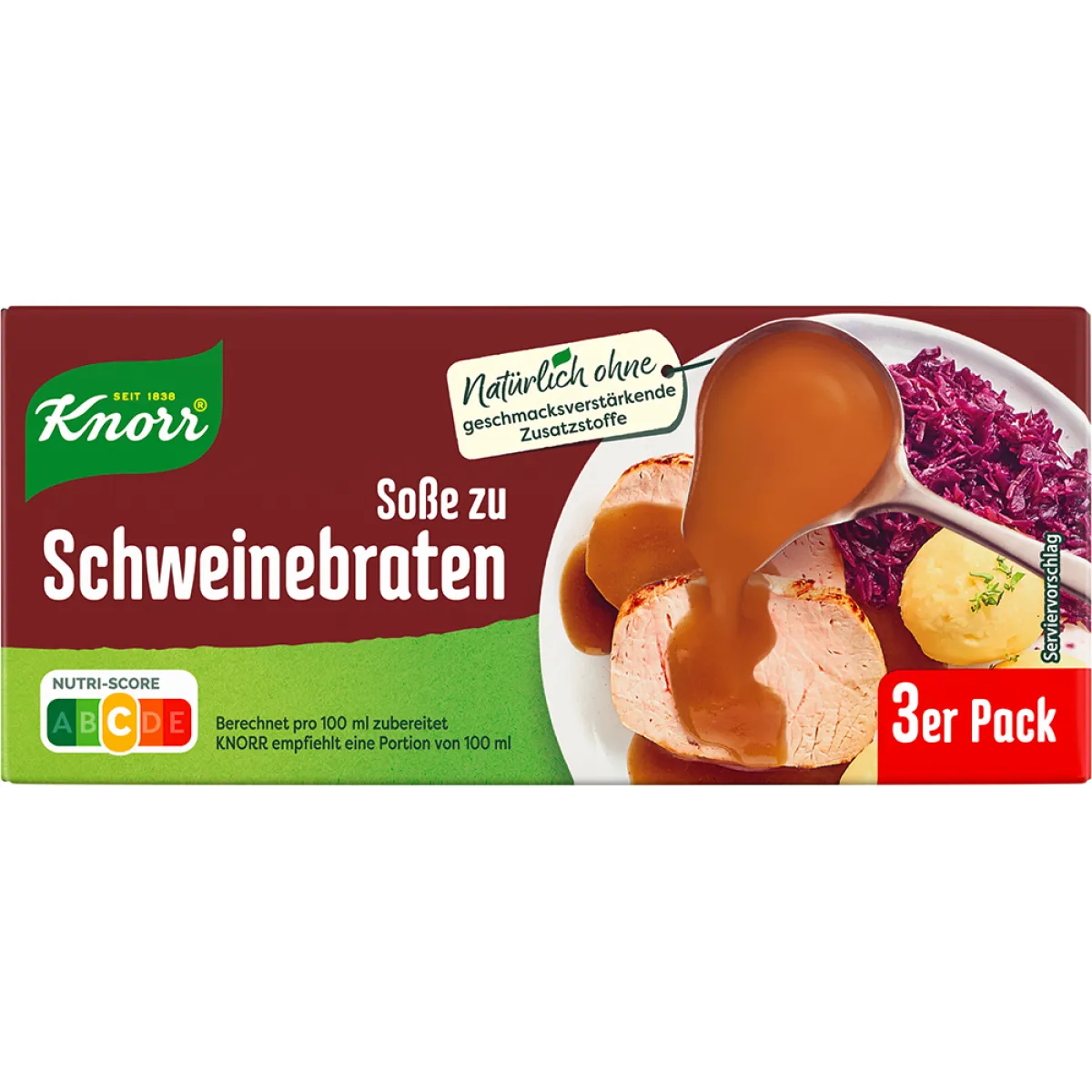 Knorr Soße zu Schweinebraten 3er Pack ergibt 750 ml