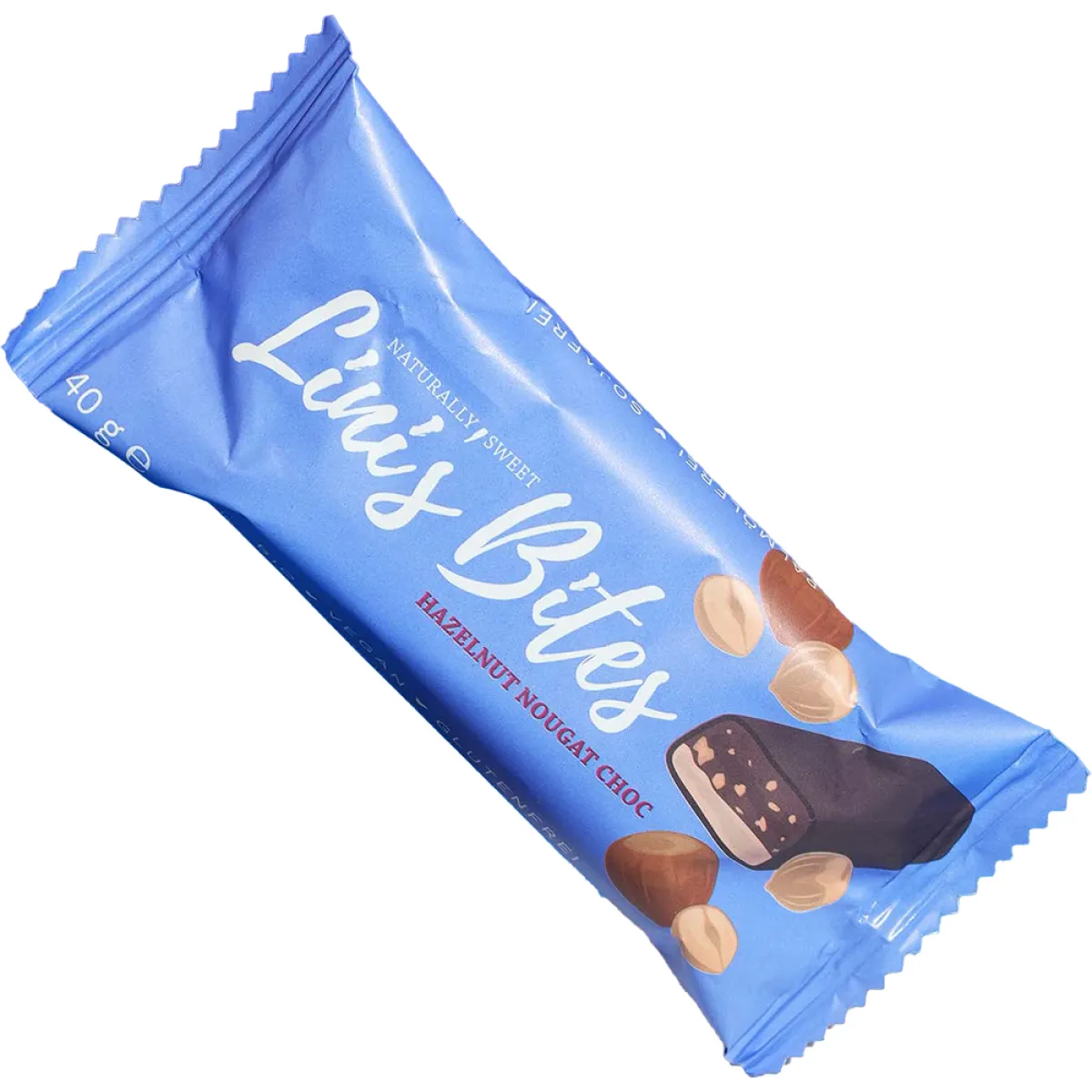 Lini's Bites Riegel Hazelnut Nougat Choc 40 g