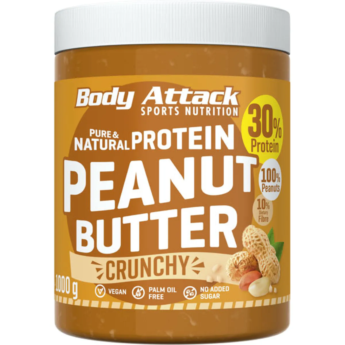 Body Attack Protein Peanut Butter Crunchy 1000 g