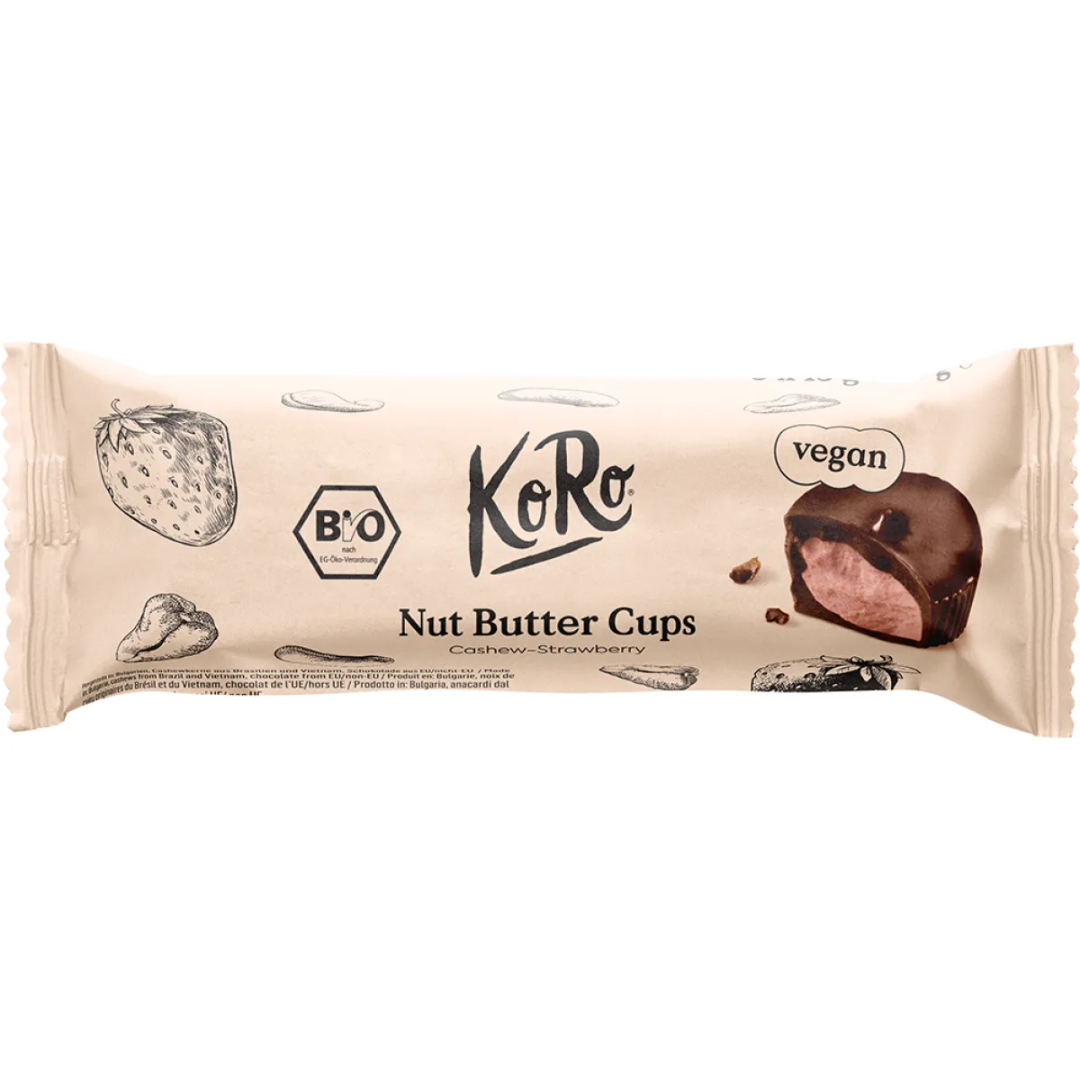 KoRo Butter Cups Cashew-Strawberry 39 g