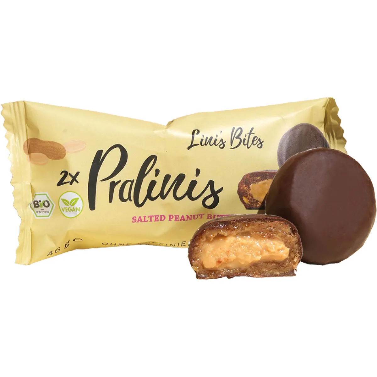 Lini's Bites Pralinis Salted Peanut Butter 2x23 g