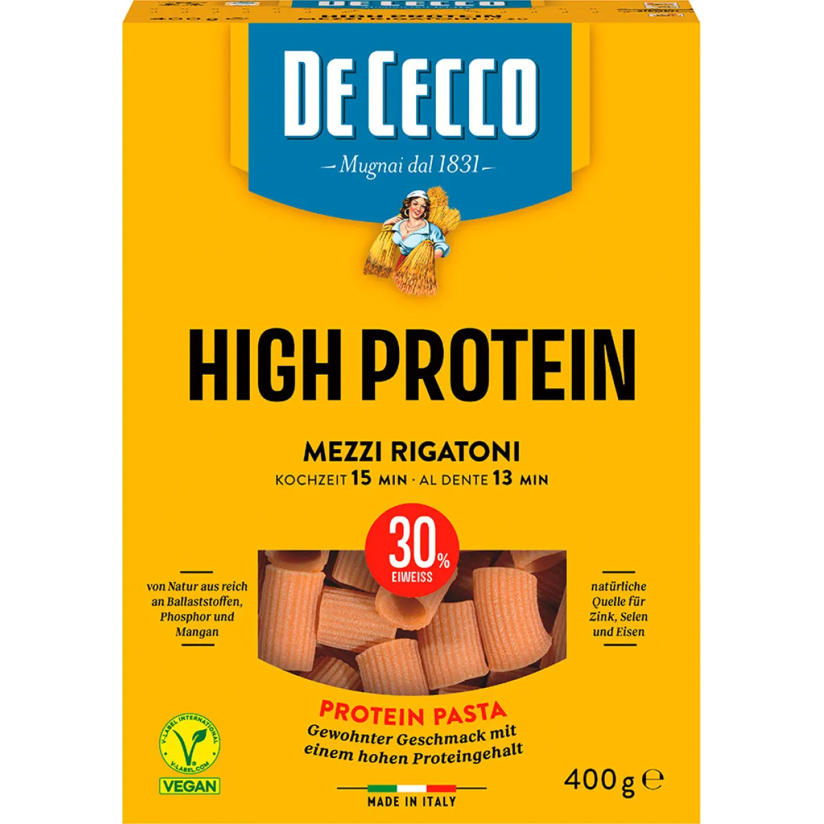 DeCecco High Protein Mezzi Rigatoni 400 g