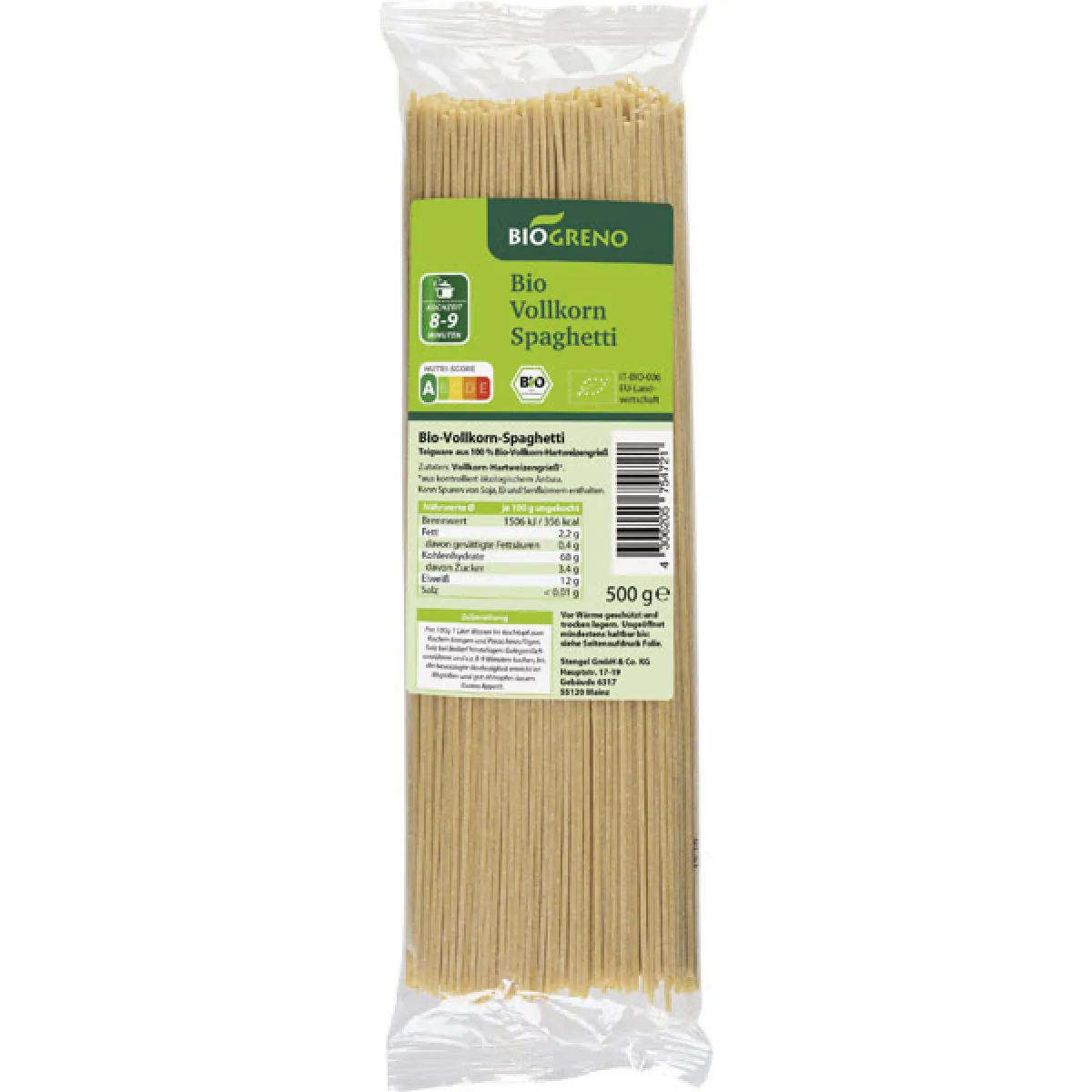 Biogreno Spaghetti Vollkorn 500 g