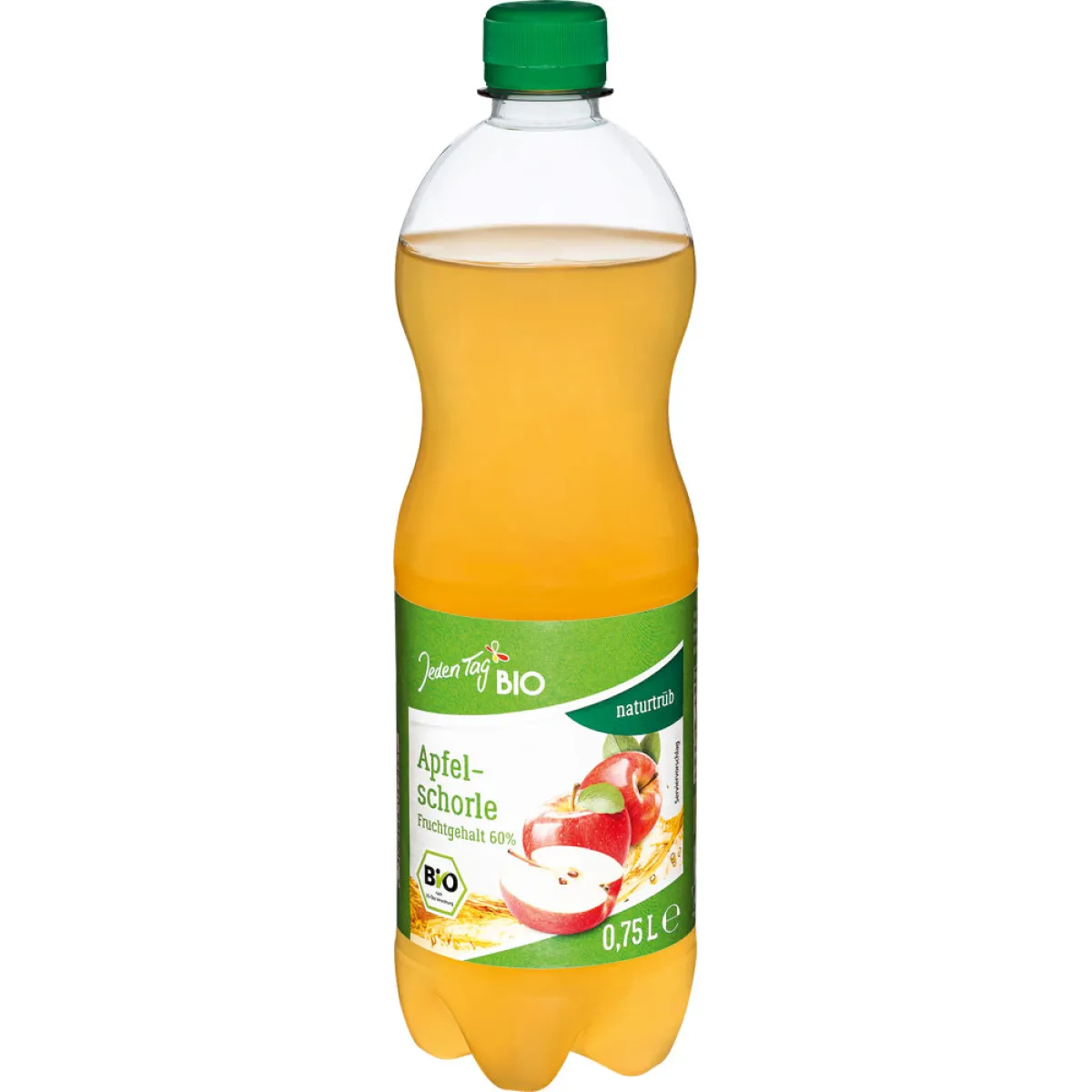 Jeden Tag Bio Apfelschorle naturtrüb 0,75 l