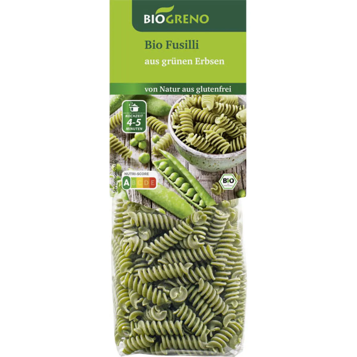 Biogreno Fusilli aus grünen Erbsen 250 g
