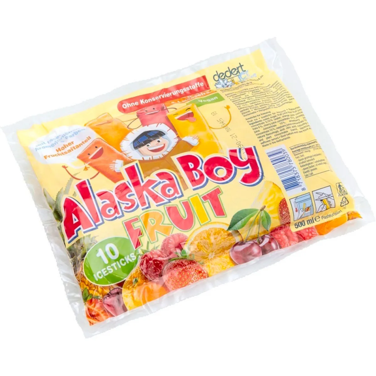 Alaska Boy Wassereis Fruit 10 Stück 500 ml