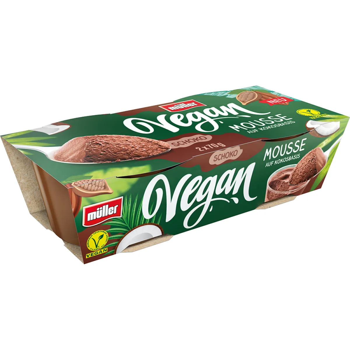 müller vegan Mousse Schoko 2x70 g