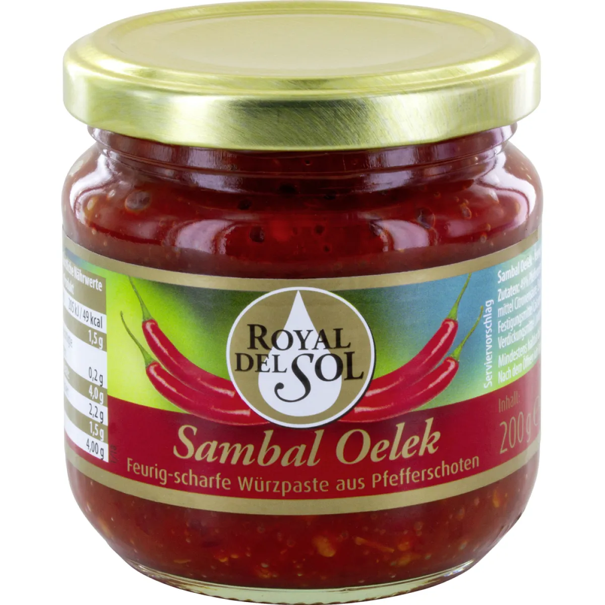 Royal Del Sol Sambal Oelek 200 g