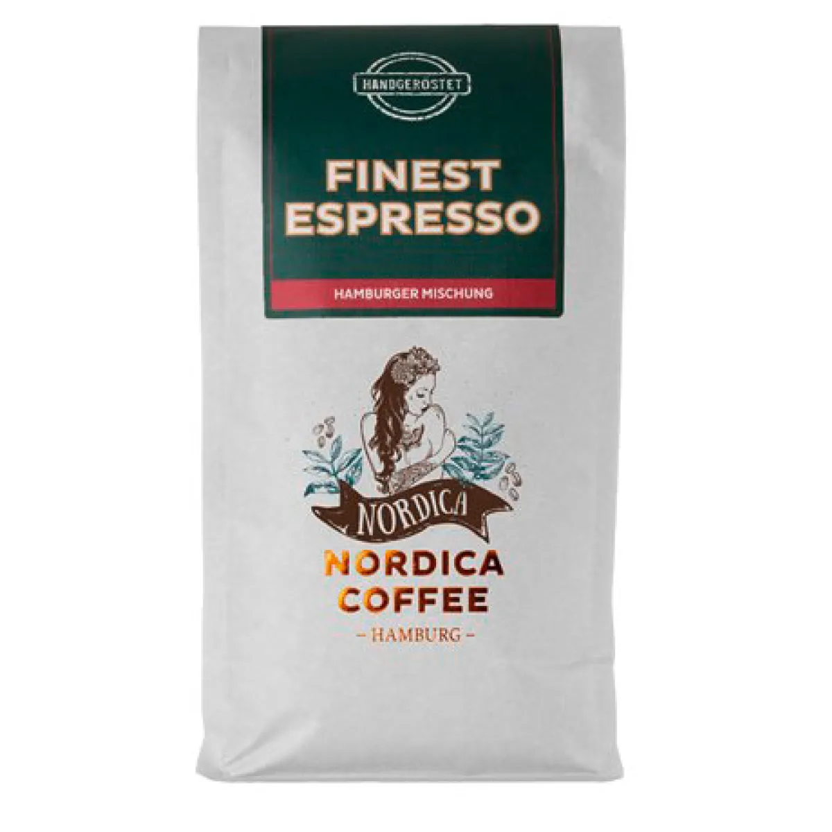 Nordica Coffee Hamburg Finest Espresso ganze Bohne 1 kg