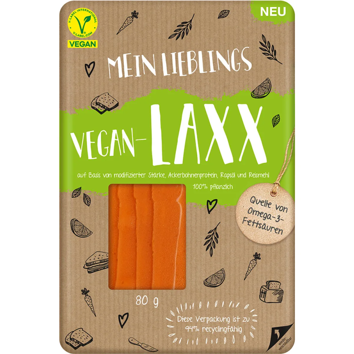 Mein lieblings Vegan Laxx 80 g