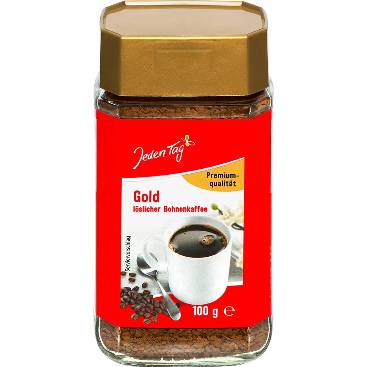 Jeden Tag Gold löslicher Bohnenkaffee 100 g