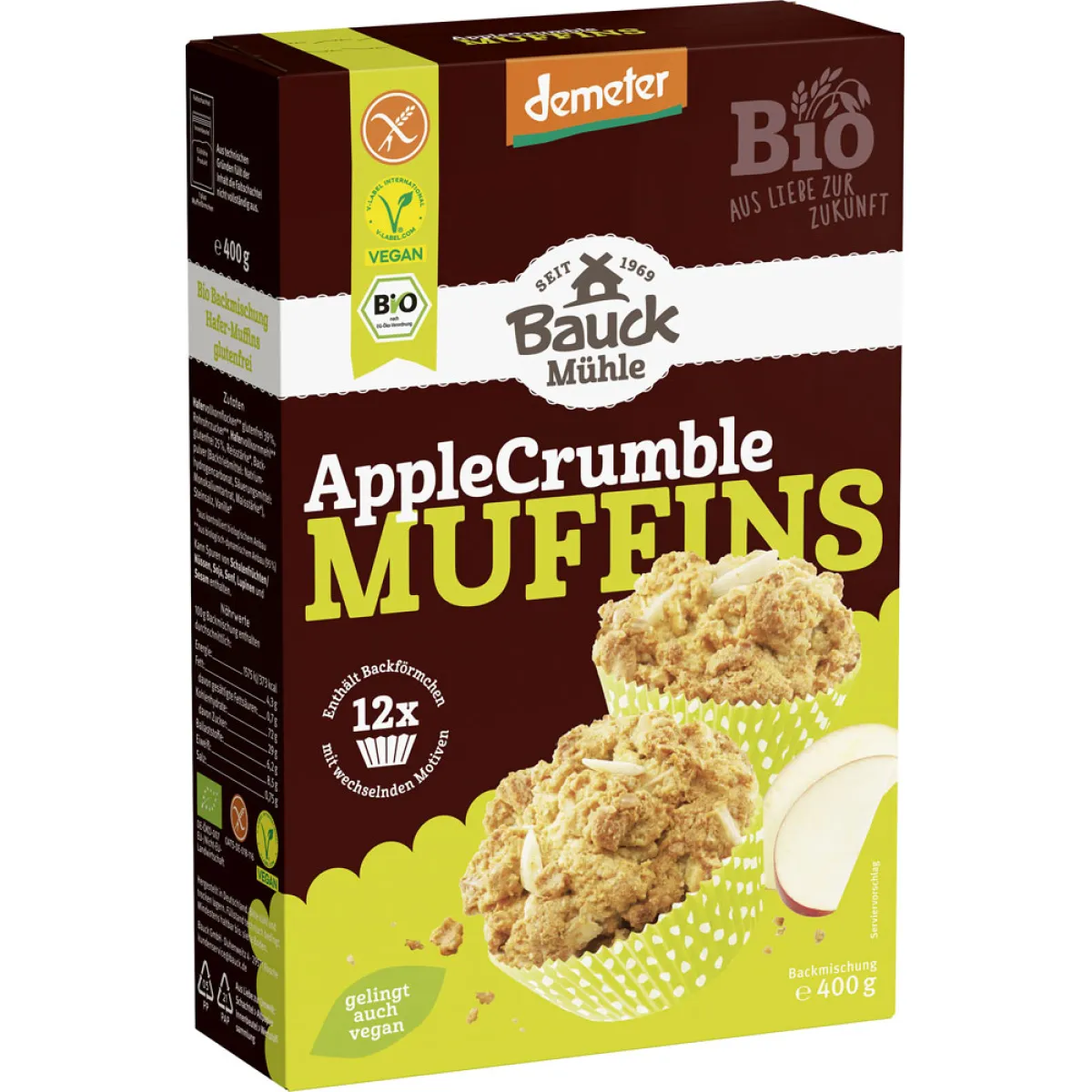 Bauck Mühle Apple Crumble Muffins 400 g