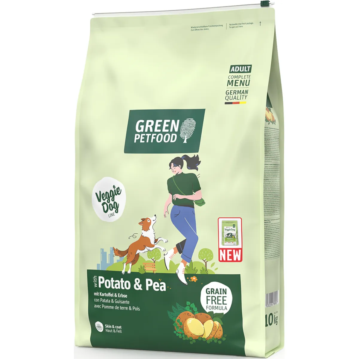 GreenPetfood Veggie Dog mit Kartoffel & Erbse (zu 99,9% Vegan) 10 Kg