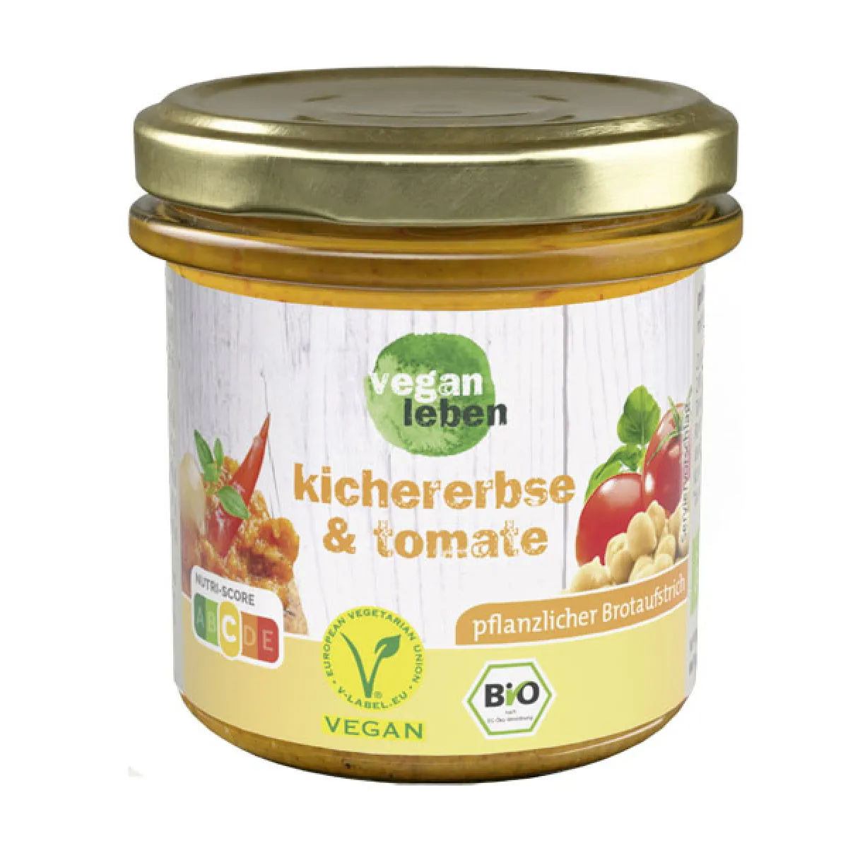 vegan leben Brotaufstrich Kichererbse-Tomate 135 g