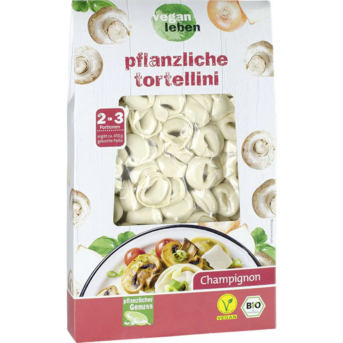 vegan leben Pflanzliche Tortellini Champignon 250 g
