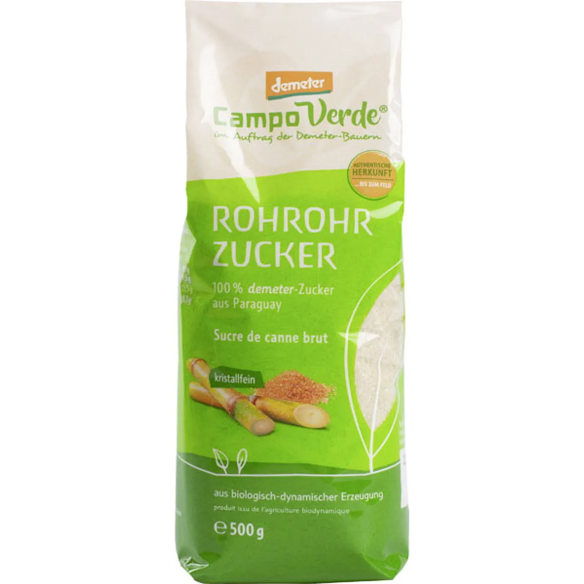 Demeter Campo Verde Bio Rohrohrzucker 500 g