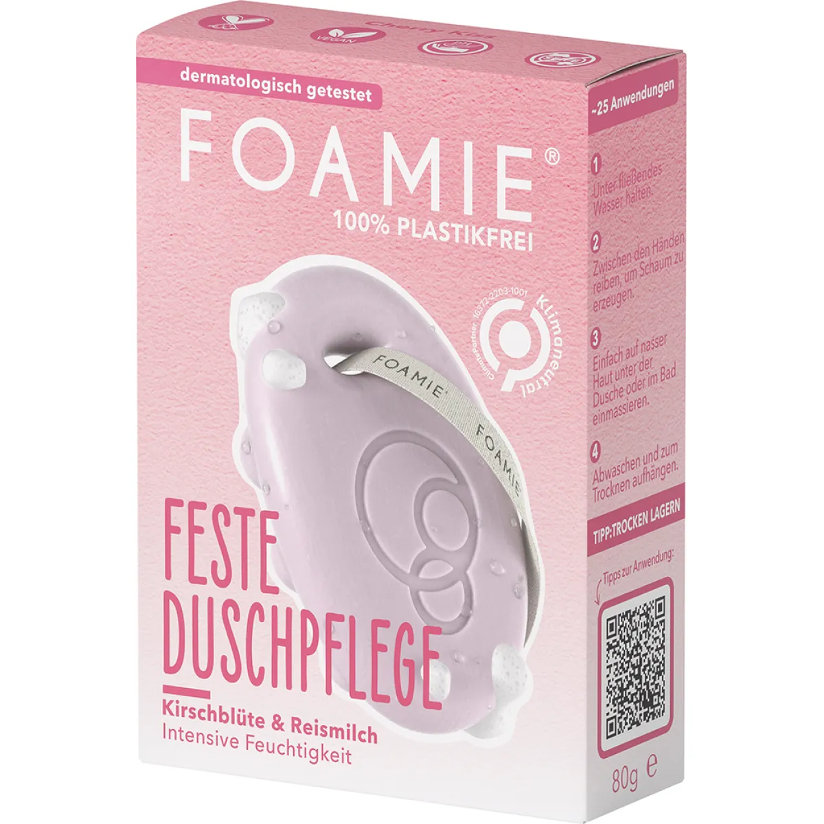 Foamie feste Duschpflege Kirschblüte und Reismilch 80 g