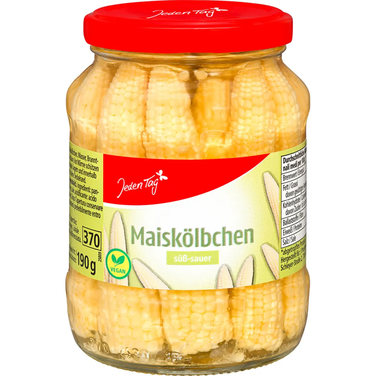 Jeden Tag Maiskölbchen süß-sauer 330 g