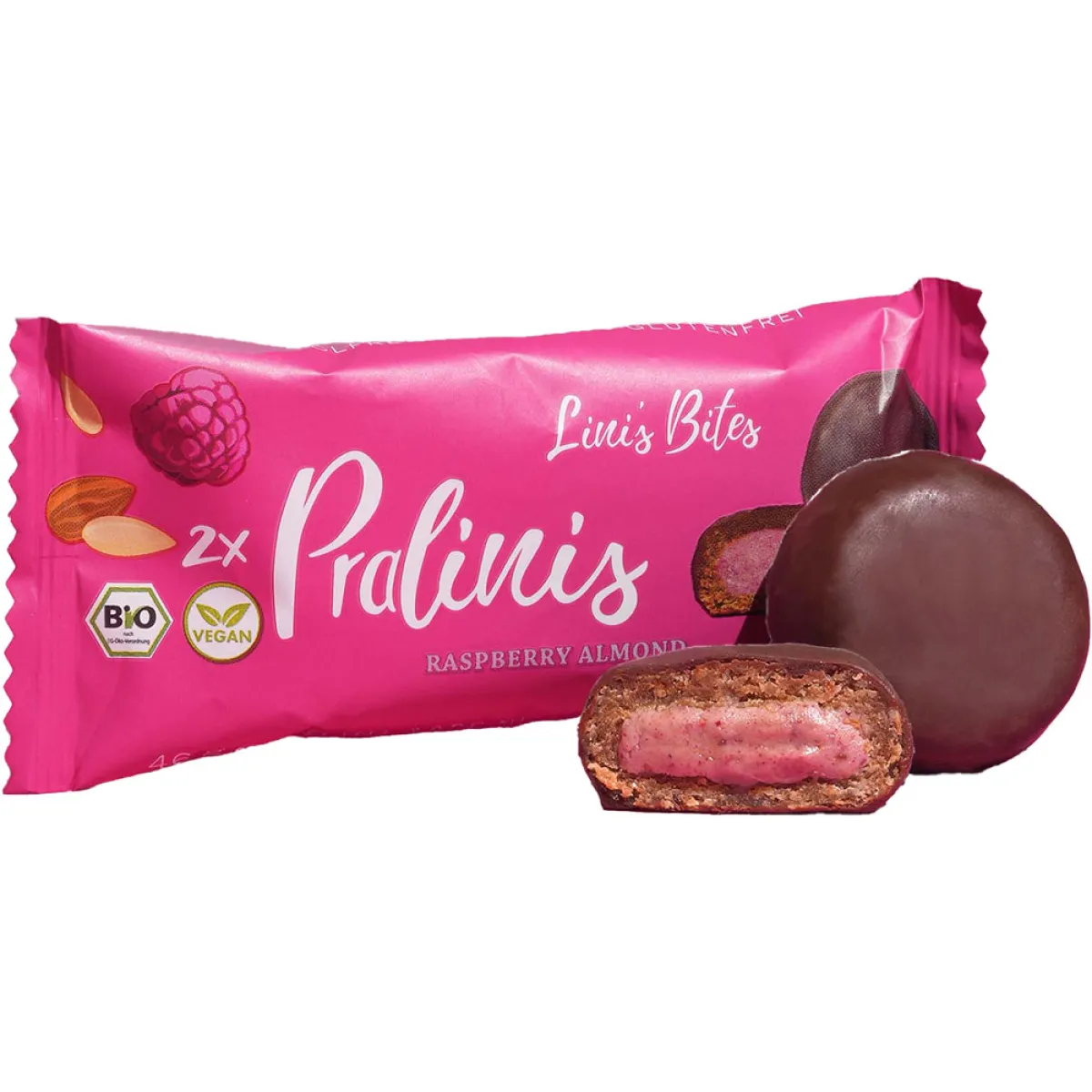 Lini's Bites Pralinis Raspberry Almond 2x23 g