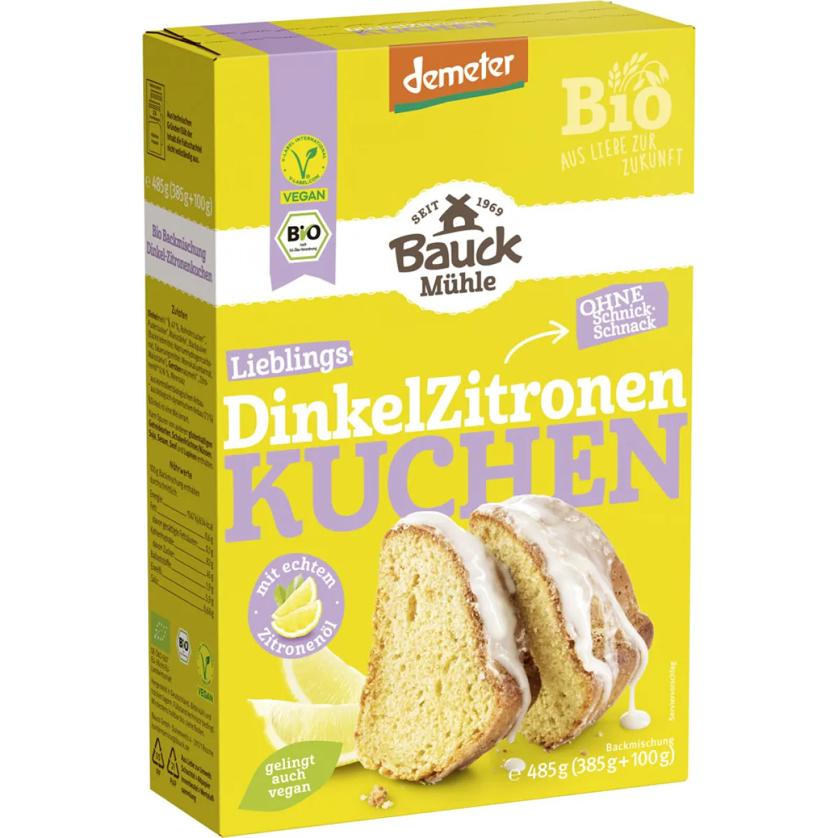 Bauck Mühle Dinkel Zitronen Kuchen 485 g