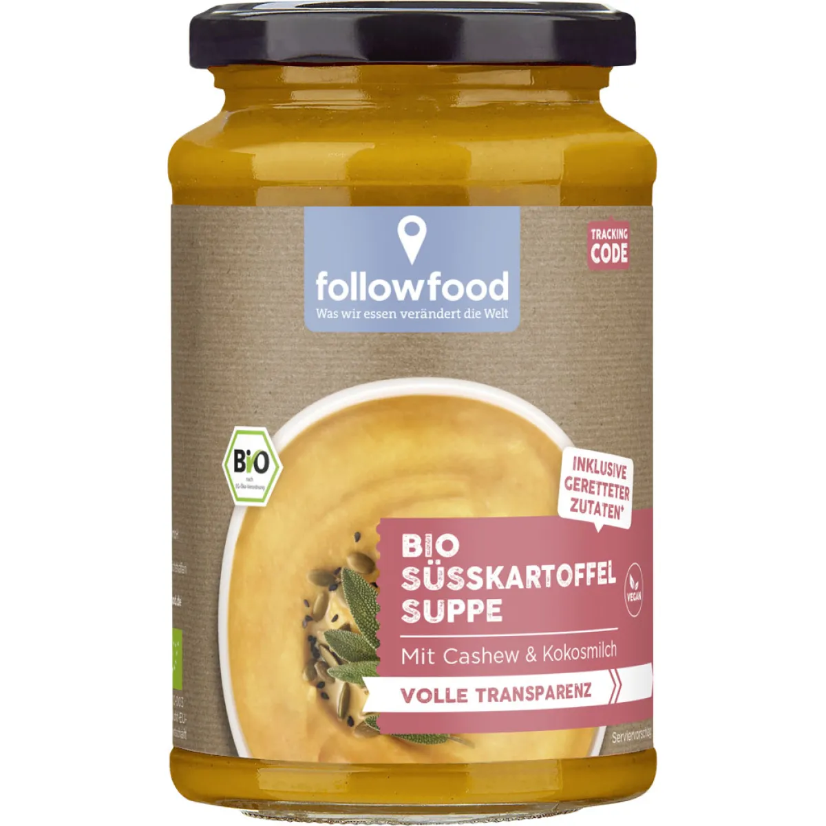 followfood Bio Süsskartoffel Suppe 375 ml