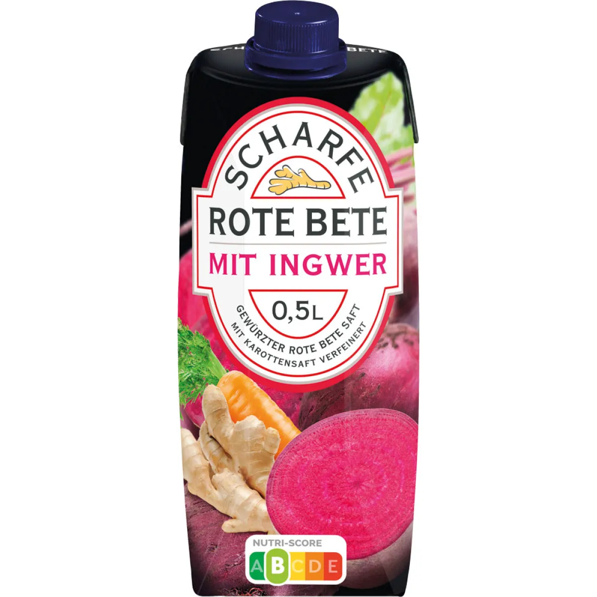 Scharfe Säfte Rote Bete mit Ingwer 0,5 l