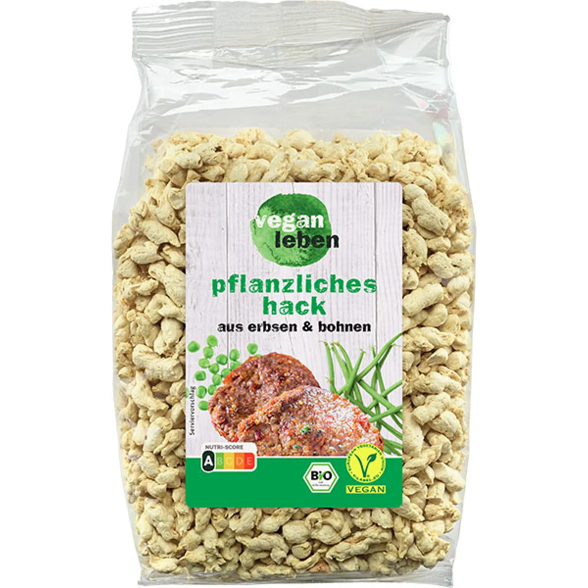 vegan leben Pflanzliches Hack aus Erbsen & Bohnen 80 g
