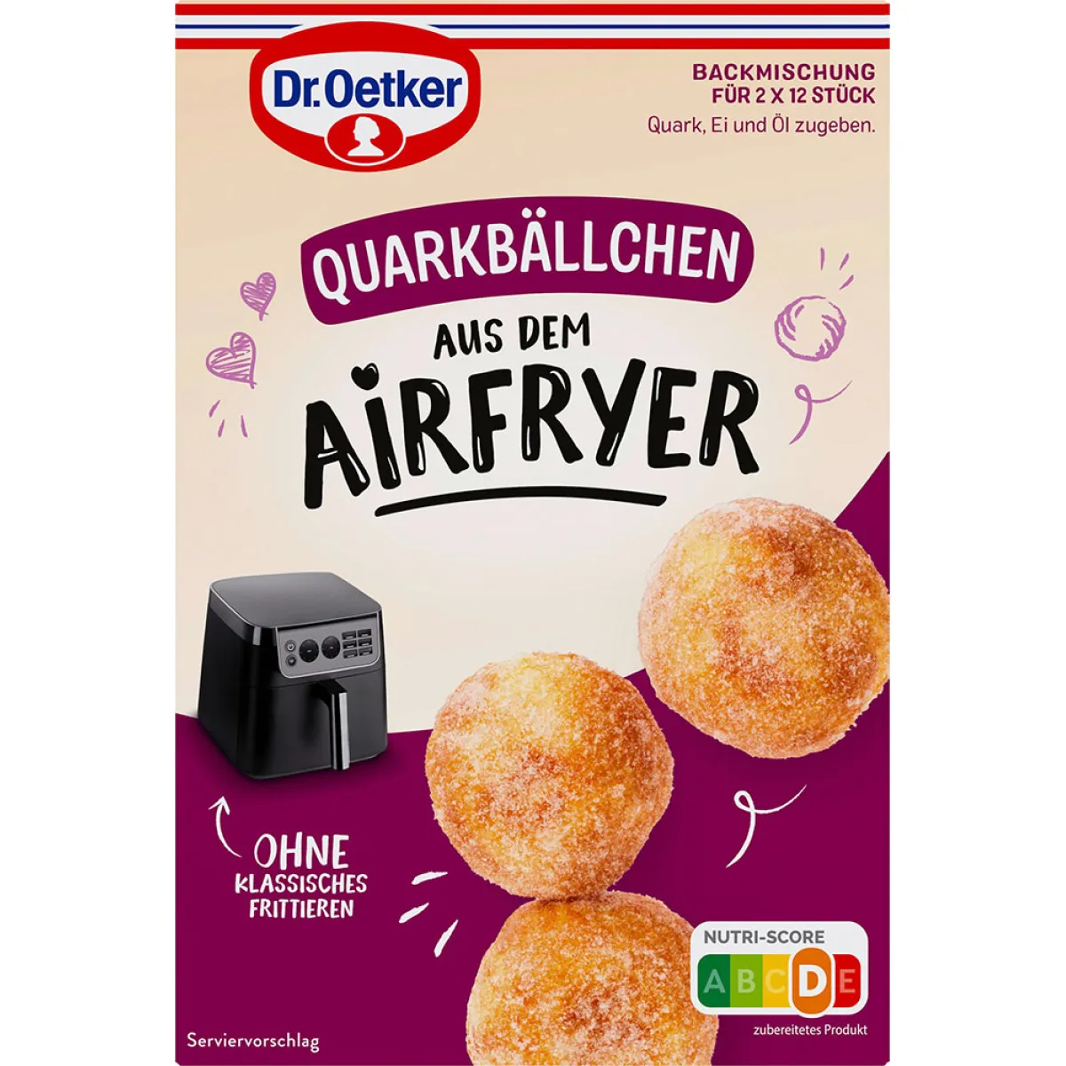 Dr. Oetker Backmischung Quarkbällchen aus dem Airfryer 420 g