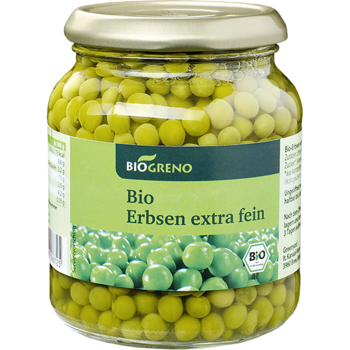 Biogreno Erbsen extra fein 340 g