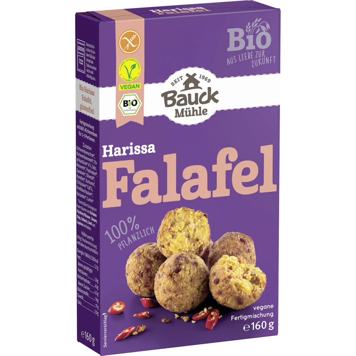 Bauck Mühle Harissa Falafel 160 g