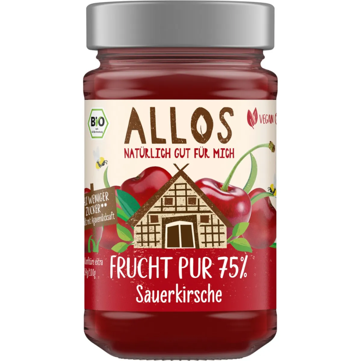 Allos Frucht Pur 75% Sauerkirsche 250 g