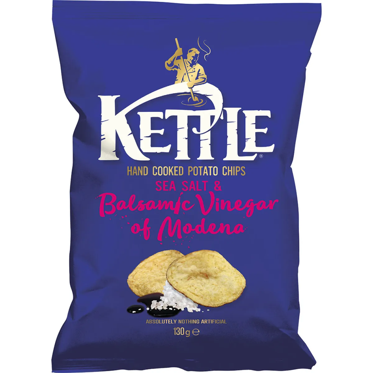 Kettle Hand Cooked Potato Chips Sea Salt & Balsamic Vinegar of Modena 130 g