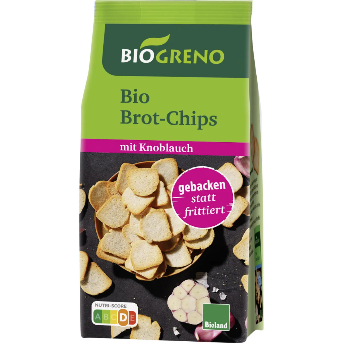 Biogreno Brot-Chips Knoblauch 100 g
