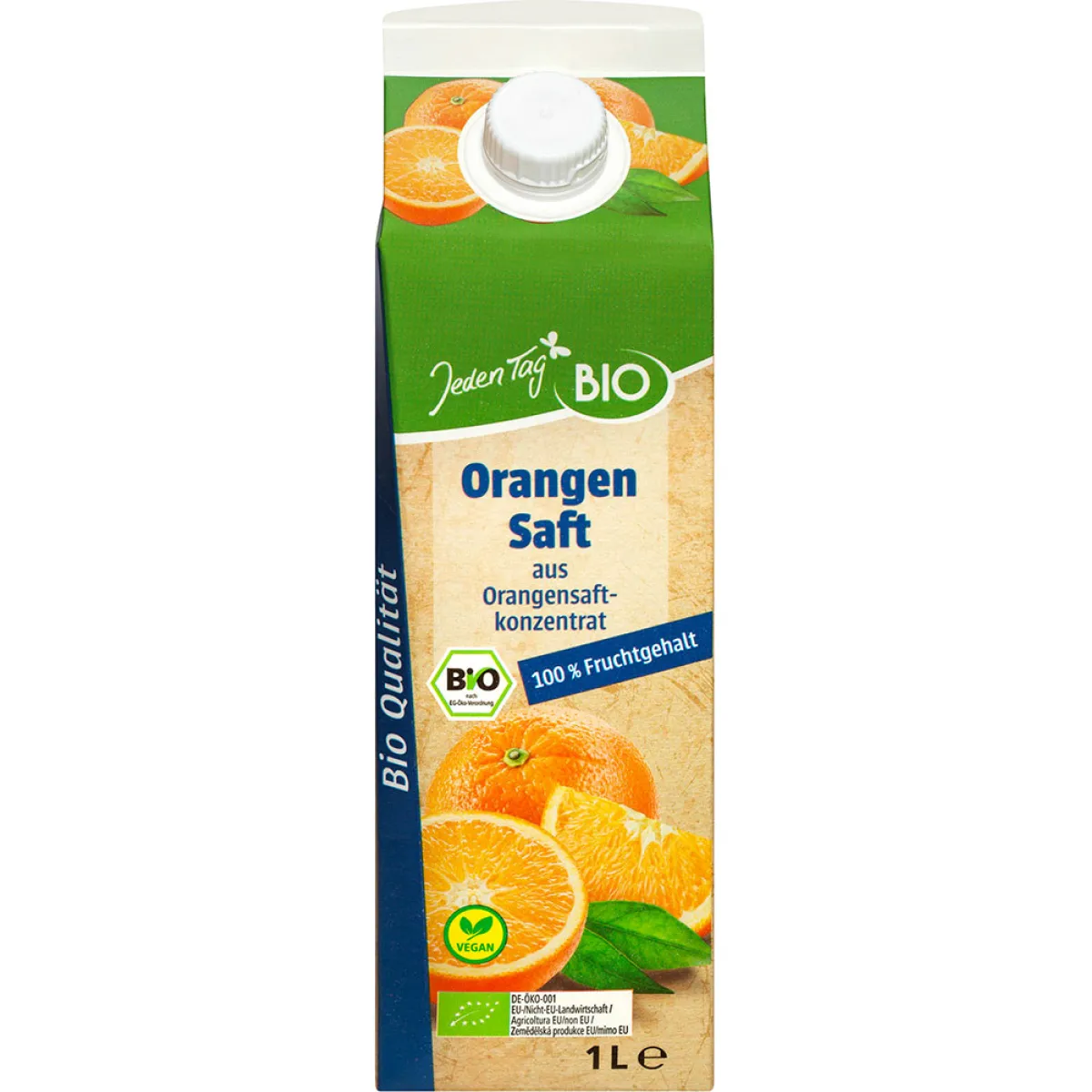Jeden Tag Bio Orangensaft 1 l