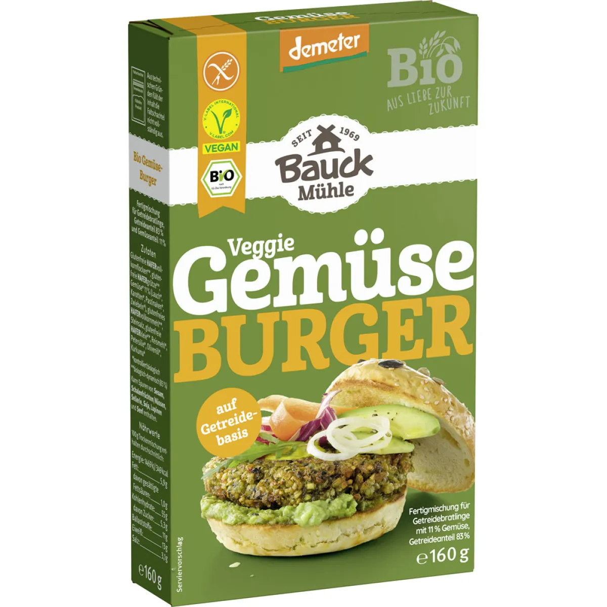 Bauck Mühle Gemüse Burger 160 g