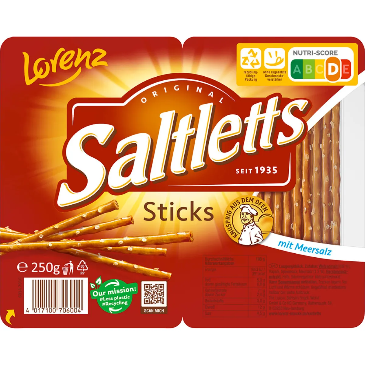 Lorenz Saltletts Sticks 250 g