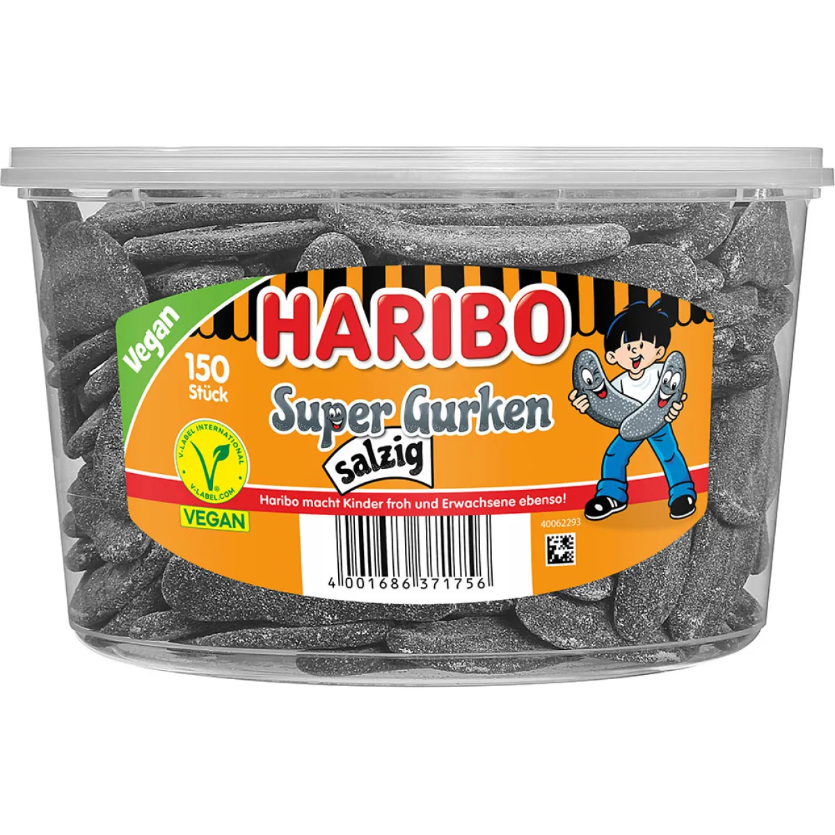 Haribo Super Gurken salzig 150 Stück 1350 g