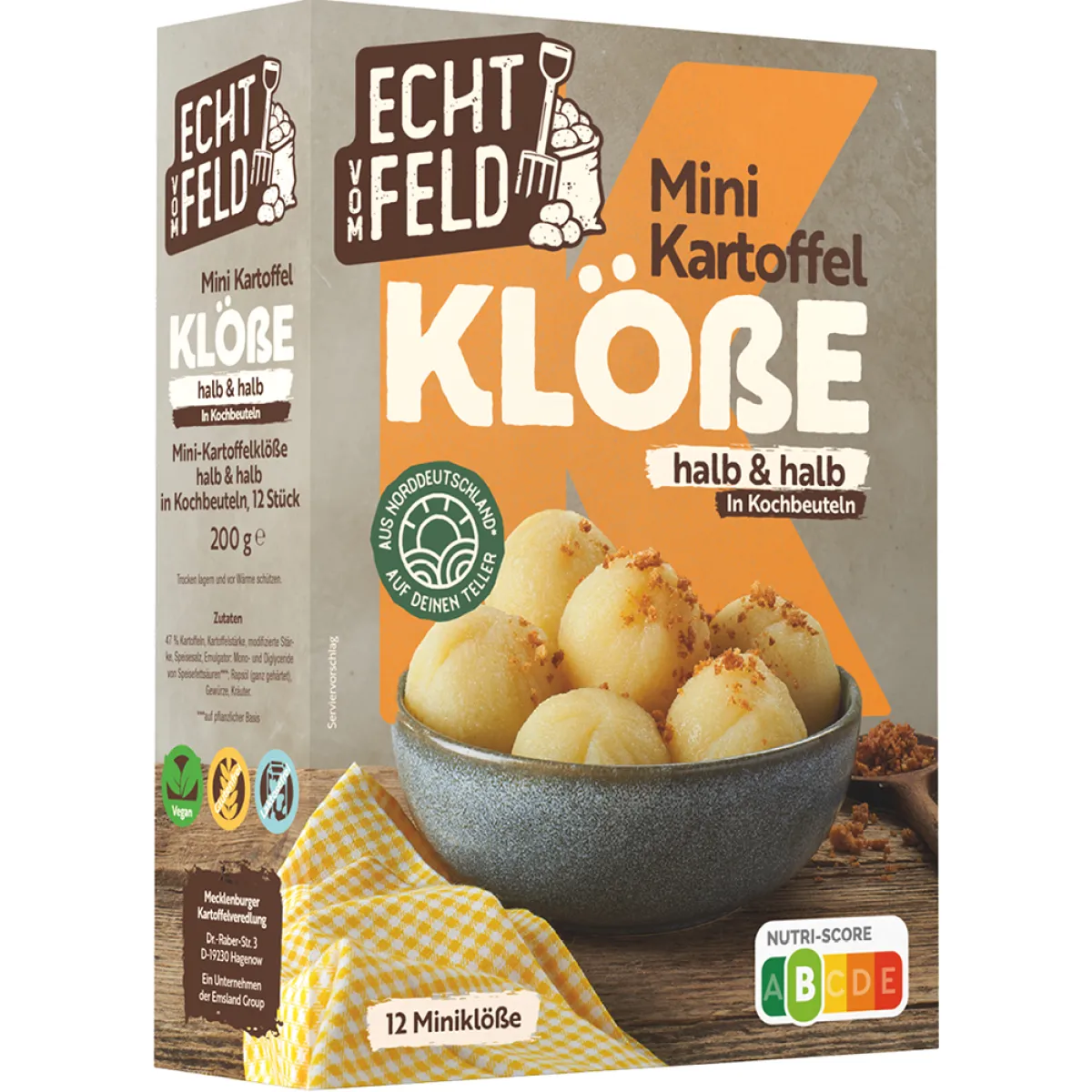 Echt vom Feld Mini Kartoffel Klöße halb & halb im Kochbeutel 200 g