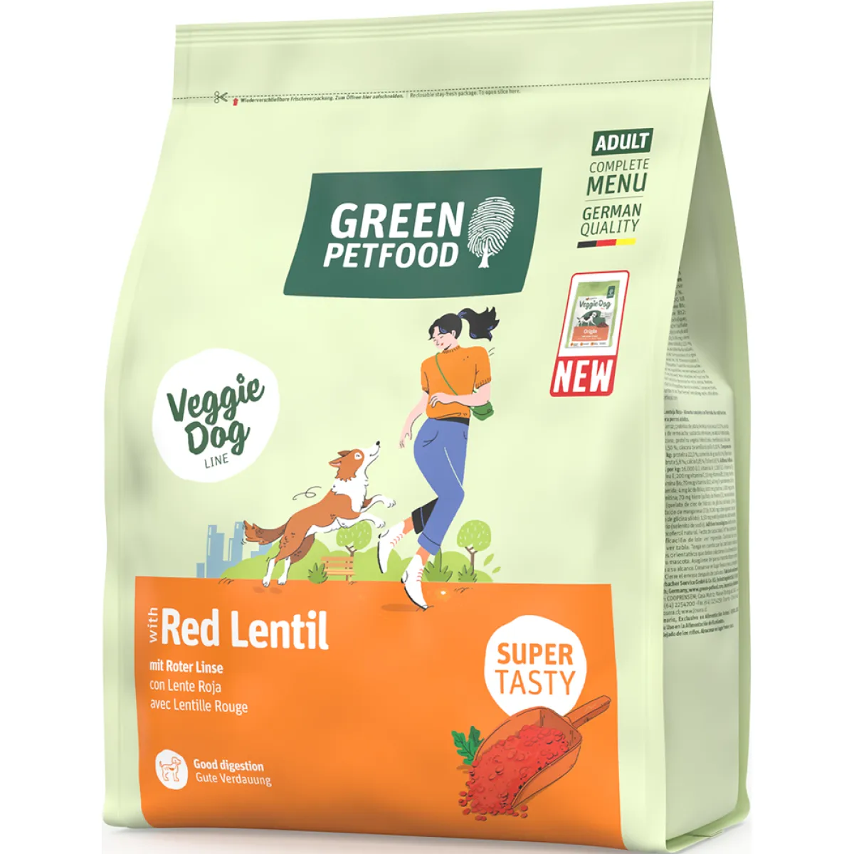 GreenPetfood Veggie Dog mit Roter Linse (zu 99,9% Vegan) 900 g
