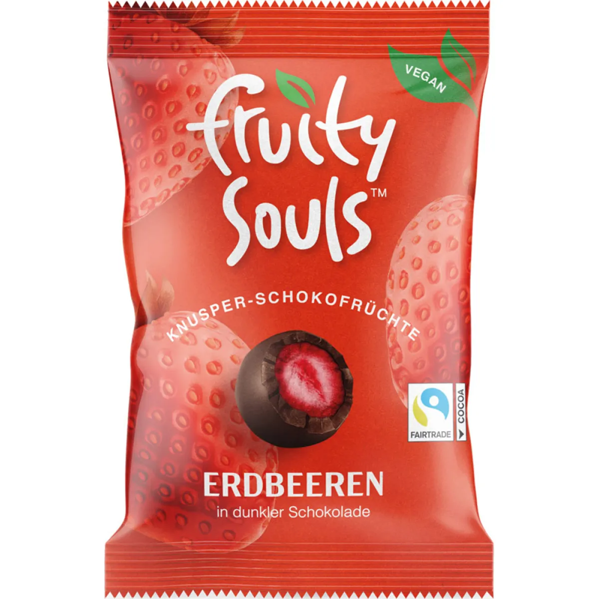fruity Souls Erdbeeren Knusper-Schokofrüchte 80 g