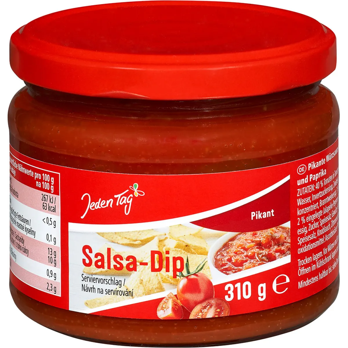 Jeden Tag Salsa-Dip Pikant 310 g