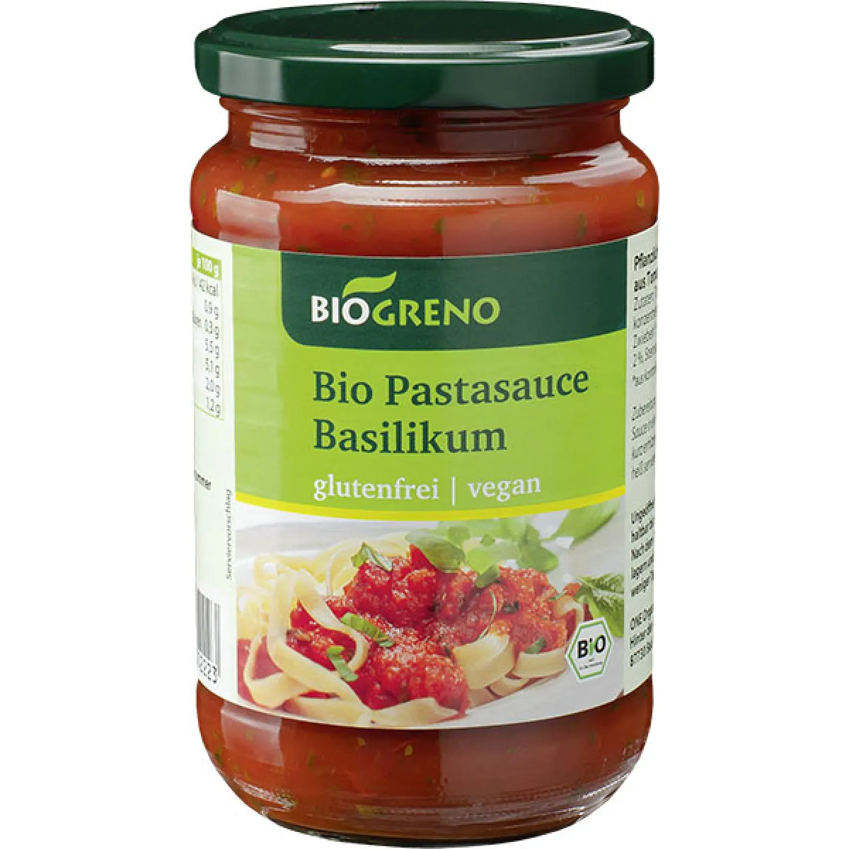 Biogreno Pastasauce Basilikum 340 ml