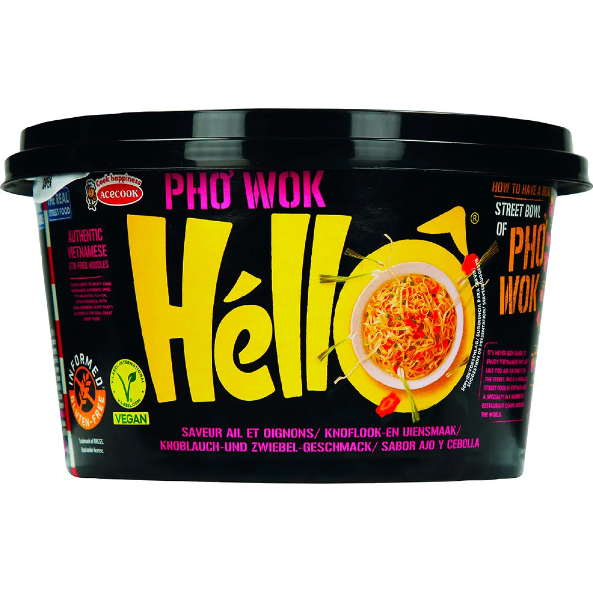 Hello Instant Nudeln Pho Wok Knoblauch und Zwiebel 76 g
