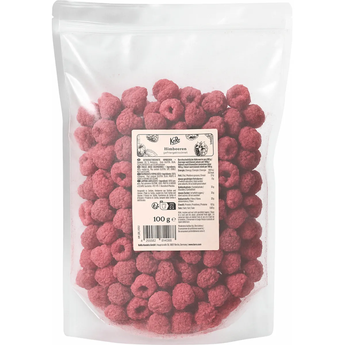 Koro gefriergetrocknete Himbeeren 100 g