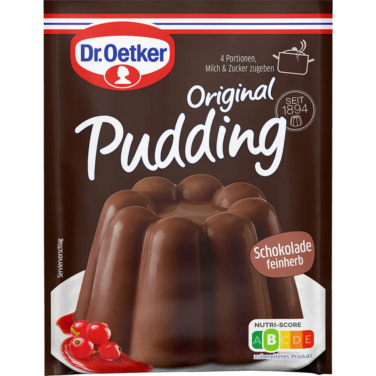 Dr. Oetker Original Pudding Schokolade feinherb 2 x 48 g